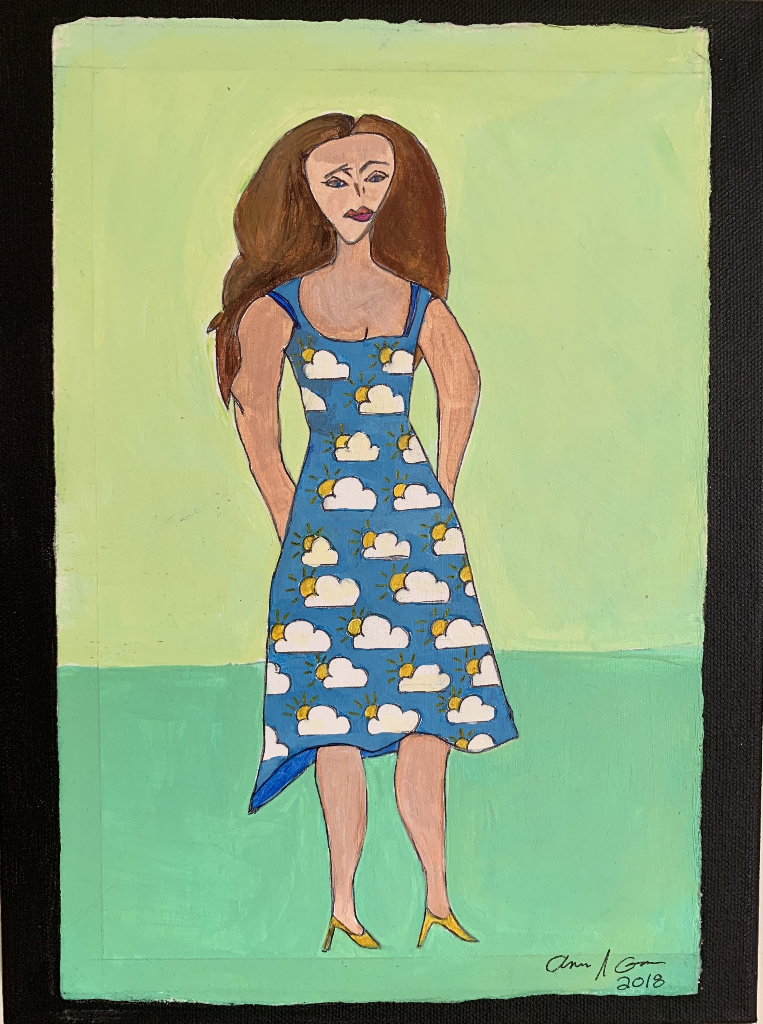Click here to view Weather Girl - Partly Cloudy by Anna Jewel Gove