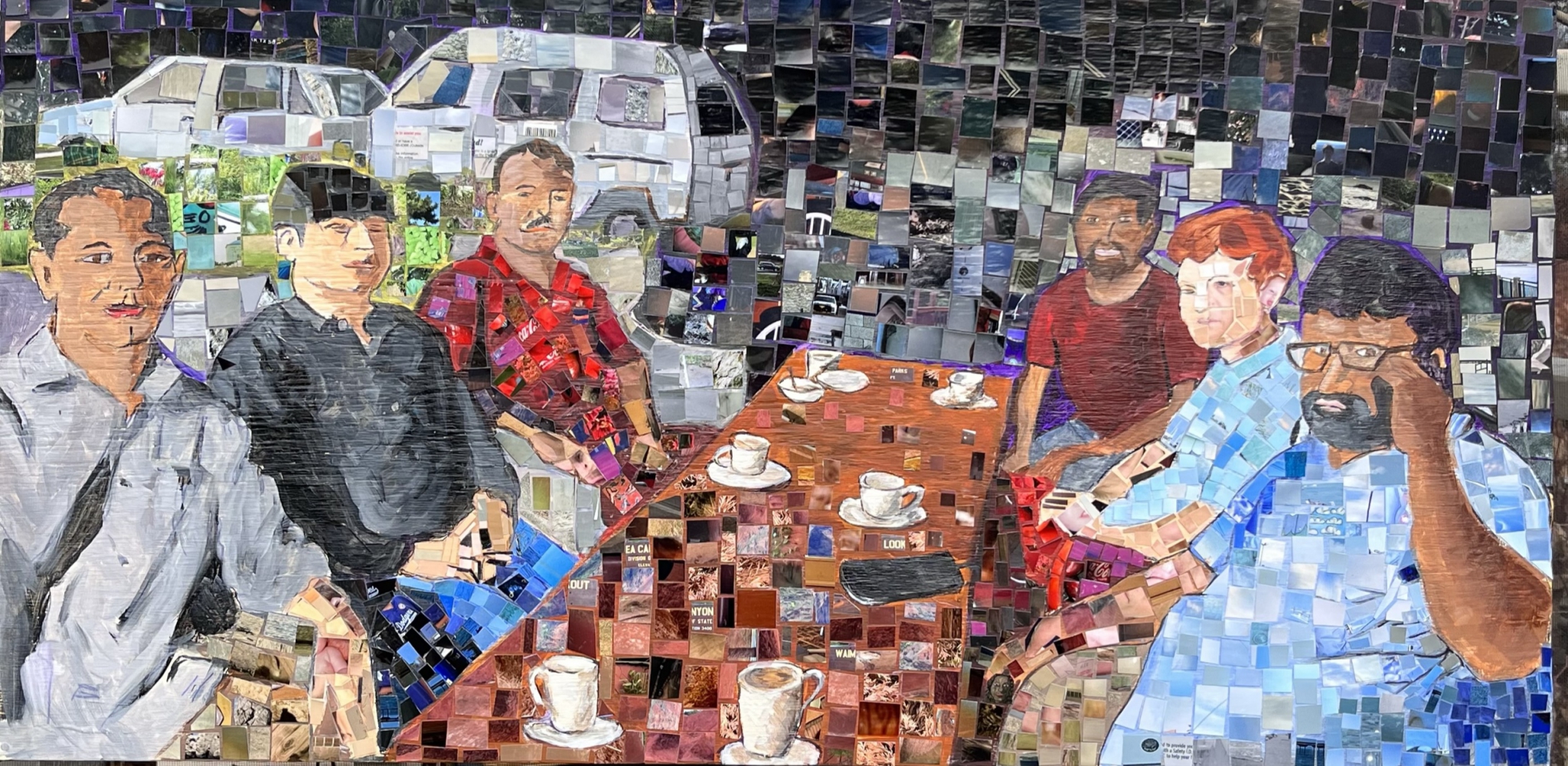 Click here to view Having coffee in the parking lot...or manager's meeting by Anna Jewel Gove